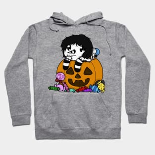 laughing jack pumpkin and candy Hoodie